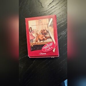 American Girl Red Charm Book with Dog Illustration NWT